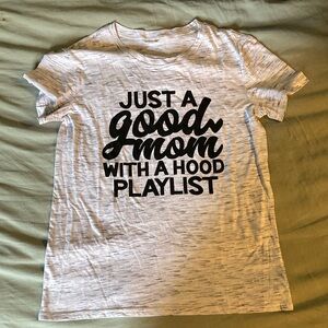 White and Black Short Sleeve Graphic Tees